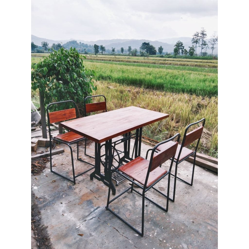 meja kursi cafe 1 set outdoor indoor