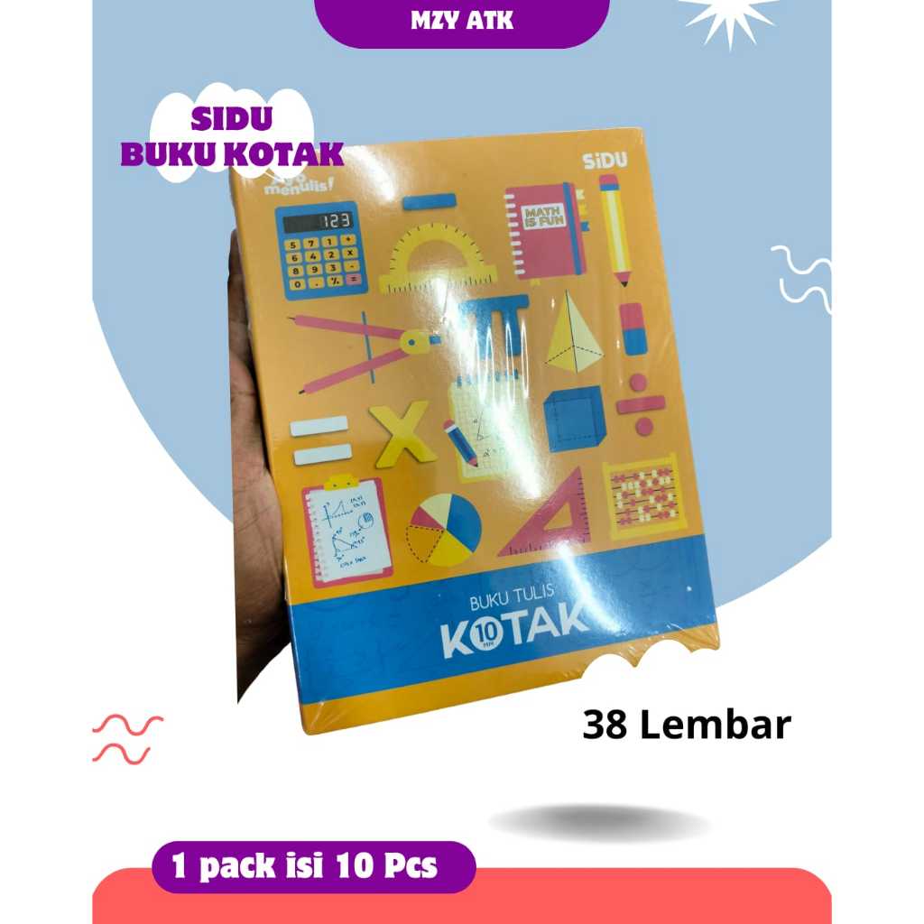 

BUKU TULIS KOTAK merk SIDU SQ10 1 pack isi 10 / 38 Lembar