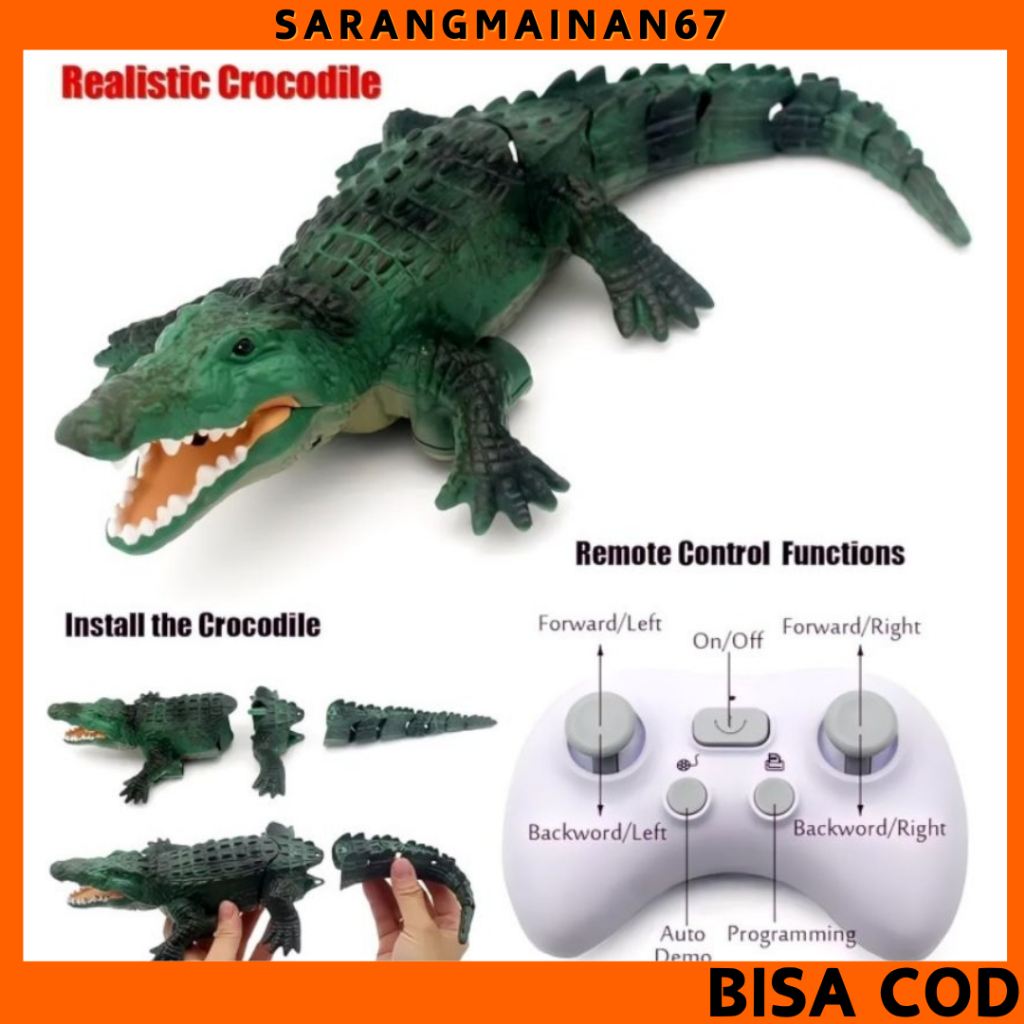 MAINAN ANAK BUAYA R/C RC REMOTE CONTROL REMOT KONTROL KADO ULANG TAHUN ANAK