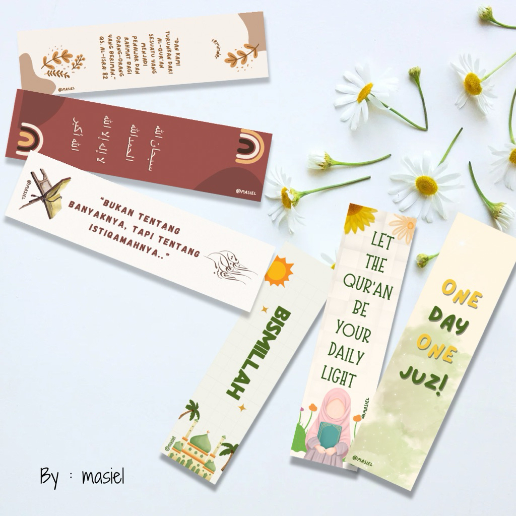 

Pembatas buku / pembatas Al Qur’an / penanda Al Qur’an / penanda buku / bookmark / book mark / dzikir / motivasi