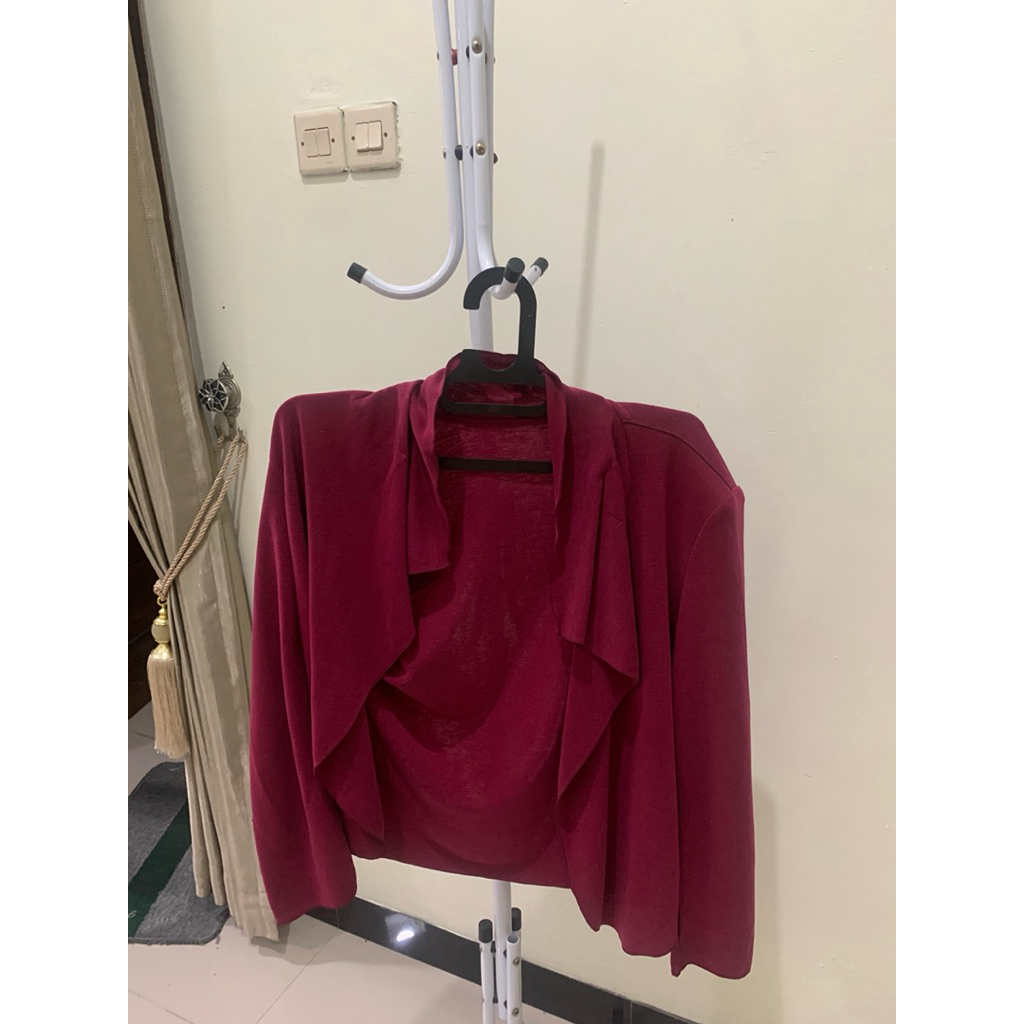 PL cardigan crop magenta