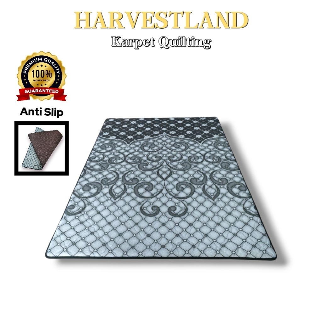 HARVESTLAND Karpet Lantai Busa Quilting Anti Slip