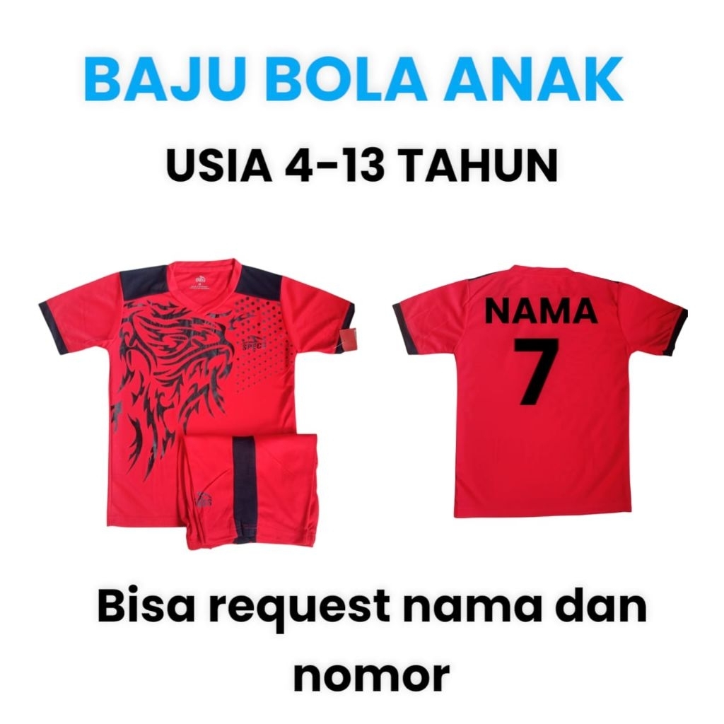 baju volly anak bisa sablon nama dan nomor punggung stelan olahraga baju olahraga anak SD/smp