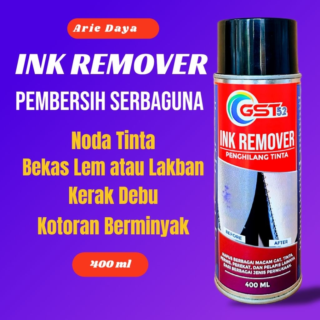 

GST52 Ink Remover 400 ml Pembersih Noda Tinta Pada Jok Kulit Dinding Kain Serbaguna