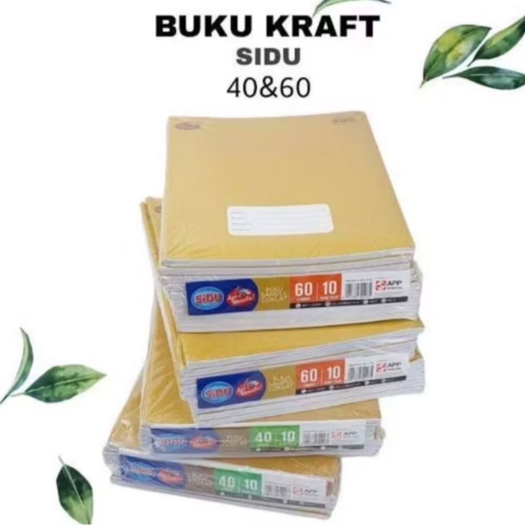 

buku tulis Sidu 60 lembar dan 40 lembar sampul coklat 1 kap isi 10 buku stationery alat tulis sekolash kertas paper
