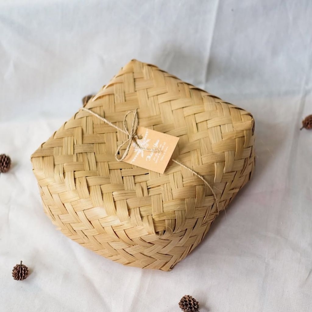 (100pcs) Besek Bambu 14x14 / 50 Pasang