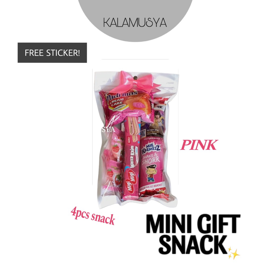 

Mini Hampers Snack PINK | Bingkisan Mini Ulang Tahun I Mini Gift Wisuda - Free Sticker