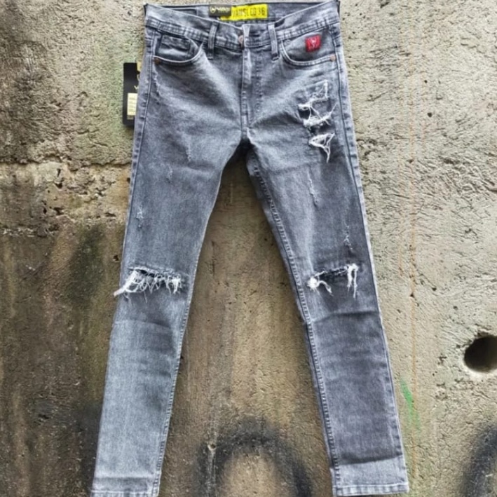 COD  CELANA JEANS PRIA DISTRO PANJANG VLG36 SOBEK SNOW CELANA FASHION