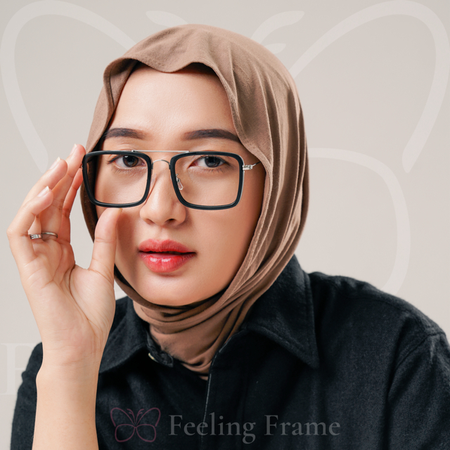 FRAME KACAMATA KOTAK BAHAN PLASTIK DAN BINGKAI BESI STAINLESS IRON SERIES