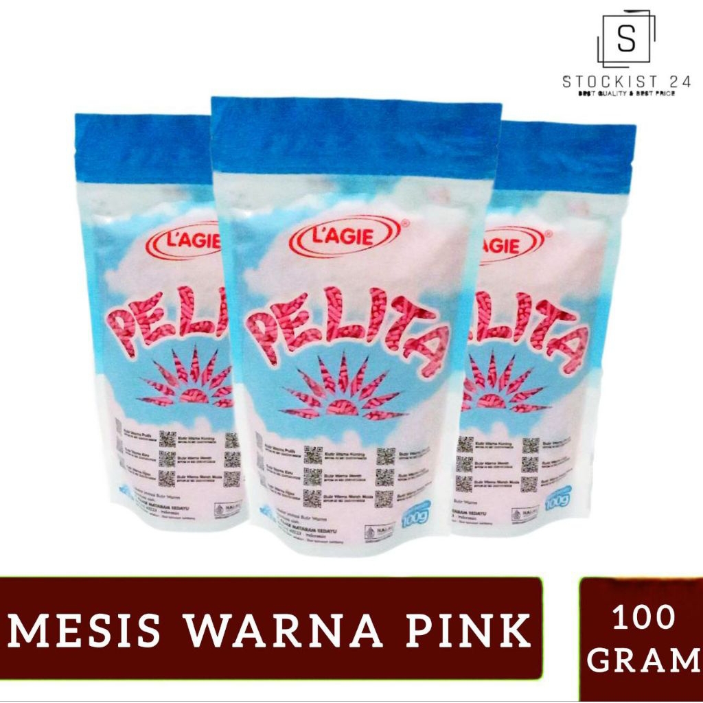 Meses Lagie pelita warna pink 100gr