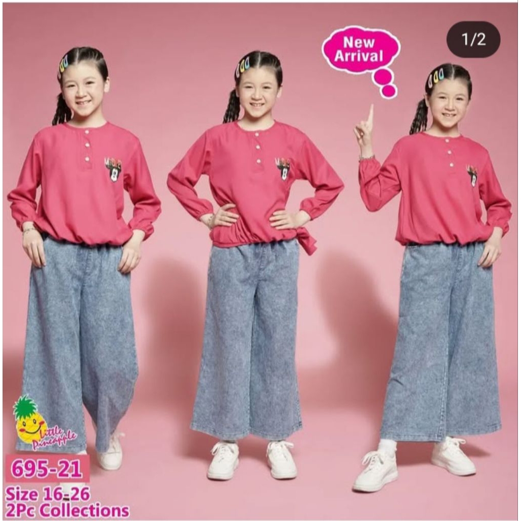 setelam kulot anak remaja/ baju anak remaja  usia 10-11tahun