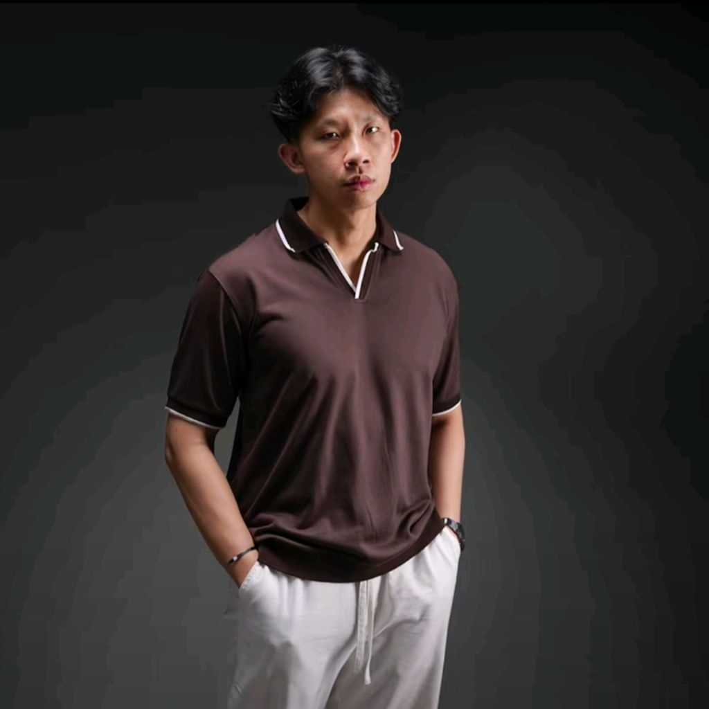 SIGNORE - SGNR Polo Accennt Baby Terry Ribs Size S (New)