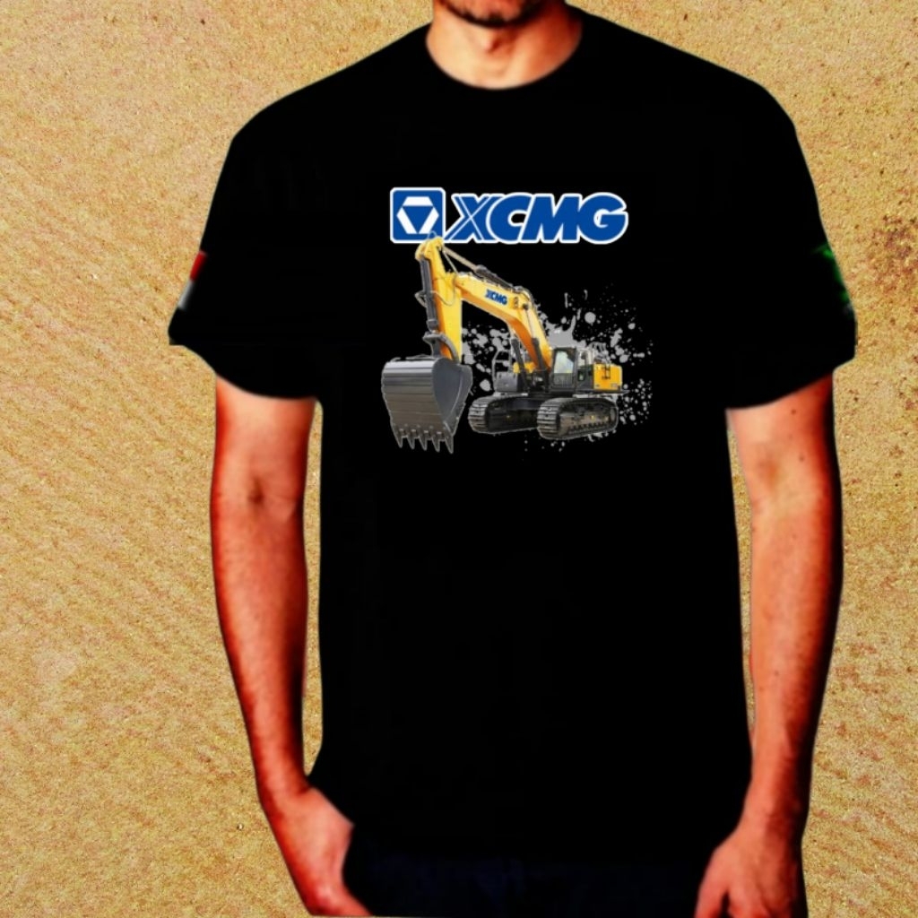 Baju kaos excavator XCMG sablon DTF/kaos distro excavator