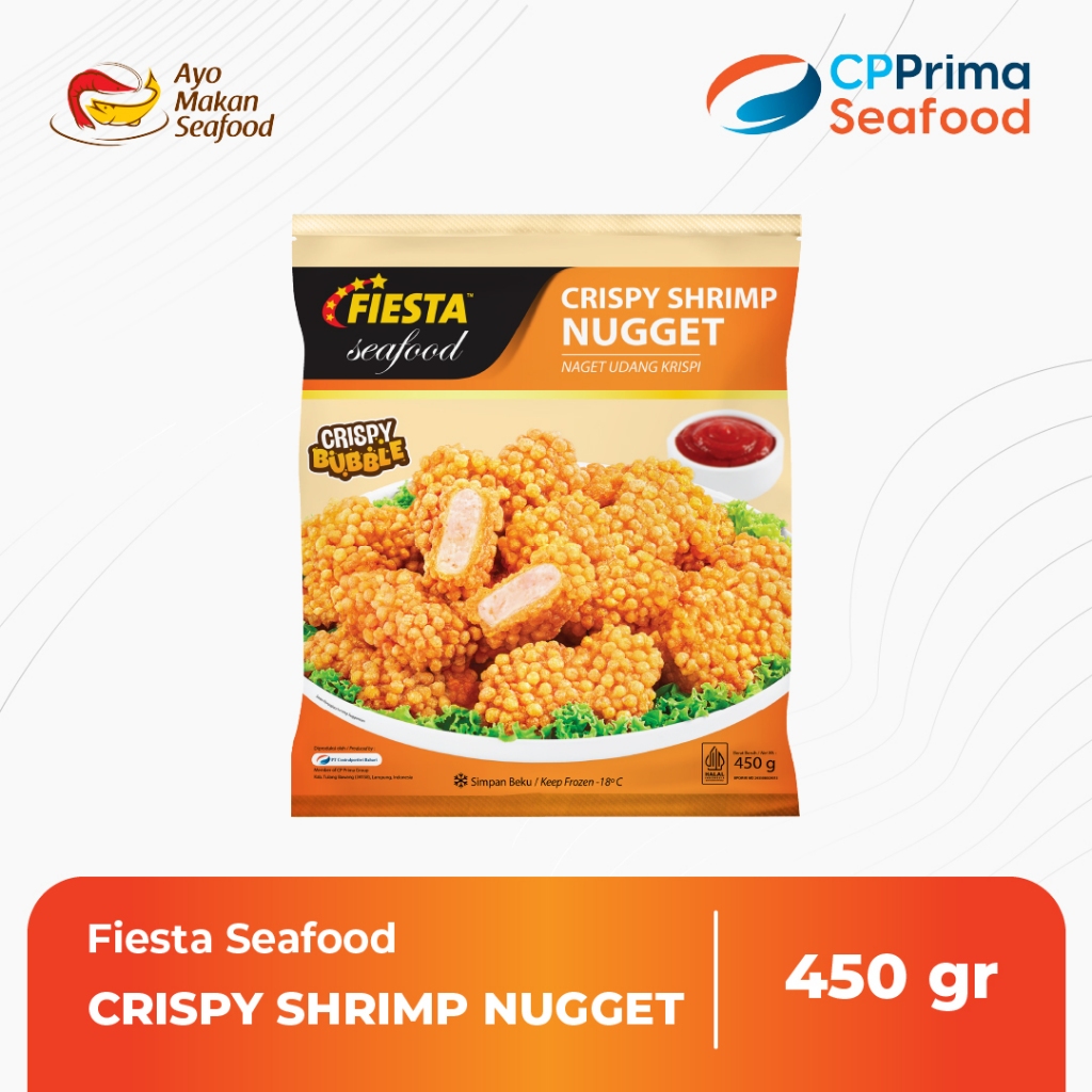 

Fiesta Seafood Crispy Shrimp Nugget 450 gr / Nugget Udang Krispi 450g