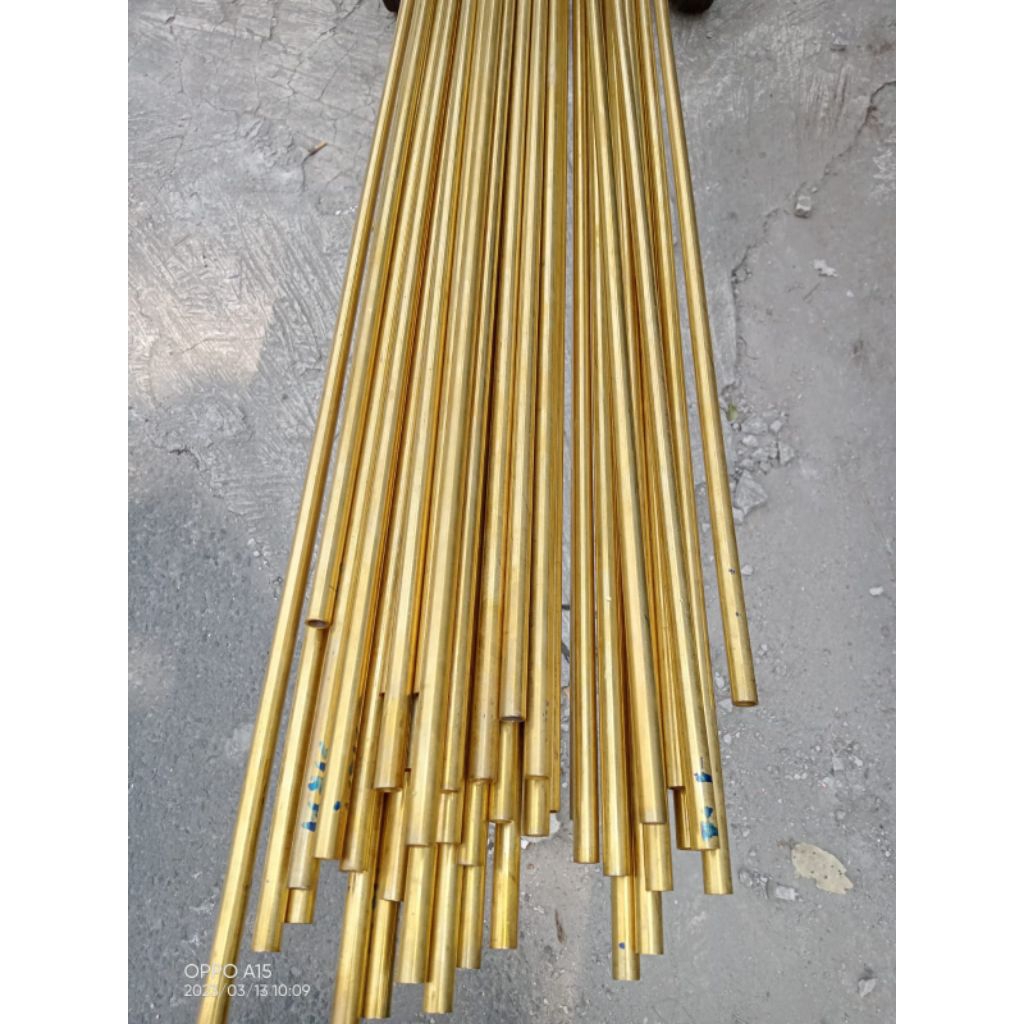 Pipa Kuningan Asli OD 6mm x Tebal 0.7mm x 1000mm