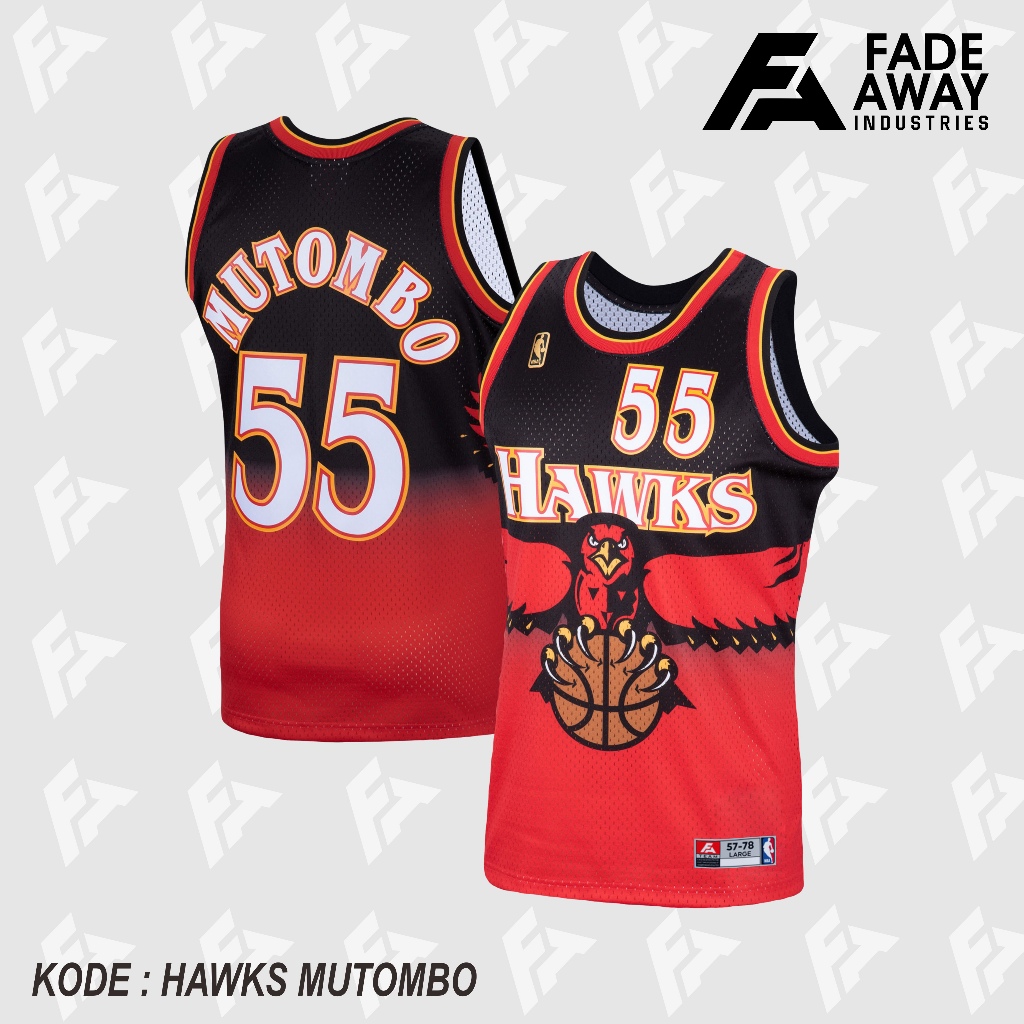 JERSEY BASKET MUTOMBO #55 HAWKS