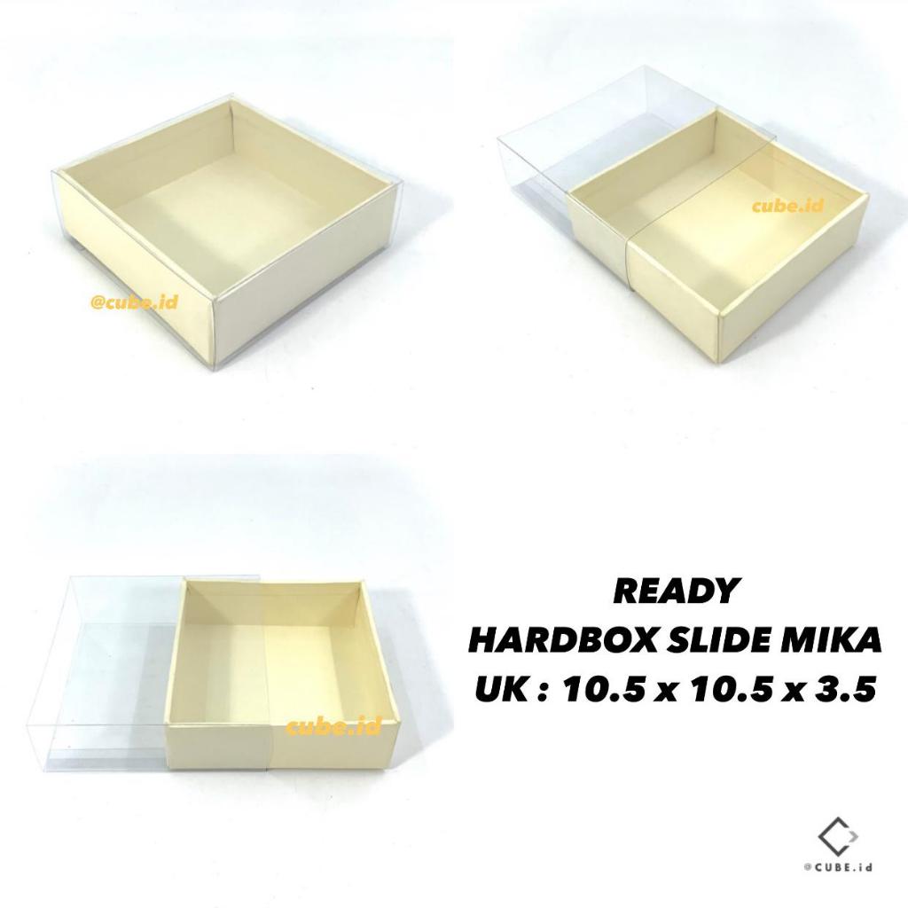

HARDBOX SLIDE MIKA / BOX AKSESORIS / BOX KUE UK 10.5 x 10.5 x 3.5cm