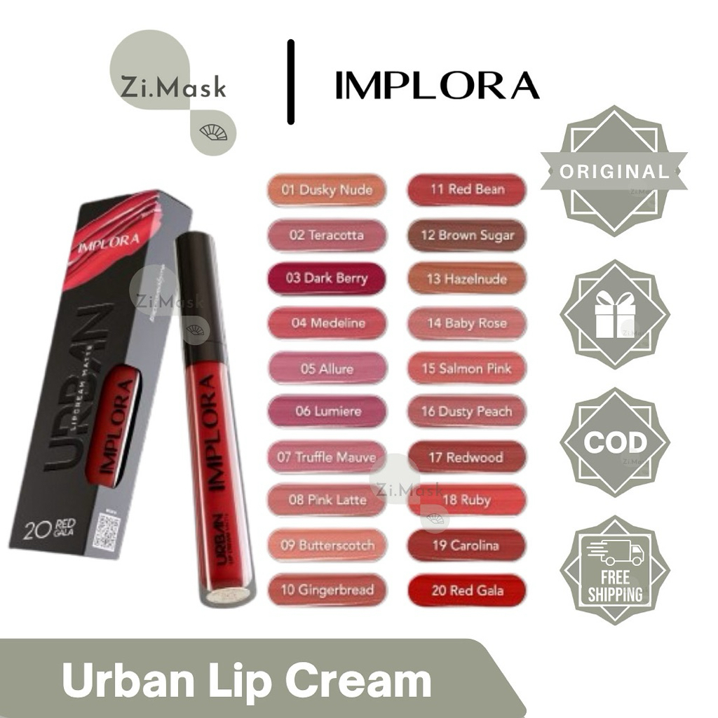 IMPLORA Urban Lip Cream Matte 20 Shade | Lip Cream Implora