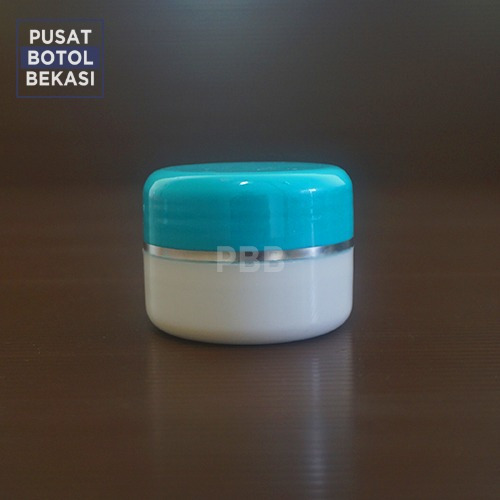 Pot Cream 12,5gr Hijau Tosca Tua Putih - List Silver