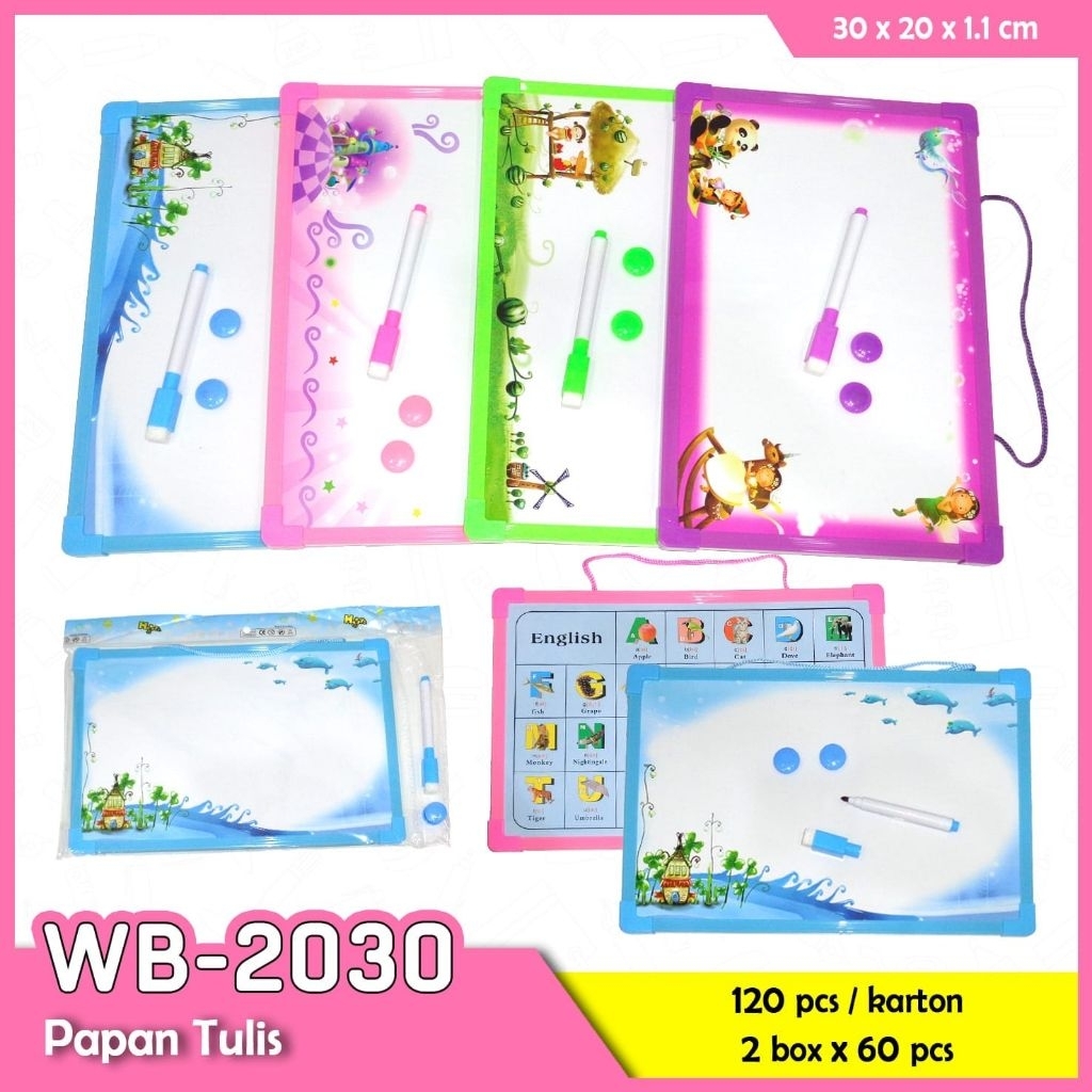 

PAPAN TULIS FANCY MAGNET 20 X 30CM /PAPAN TULIS WHITEBOARD ANAK