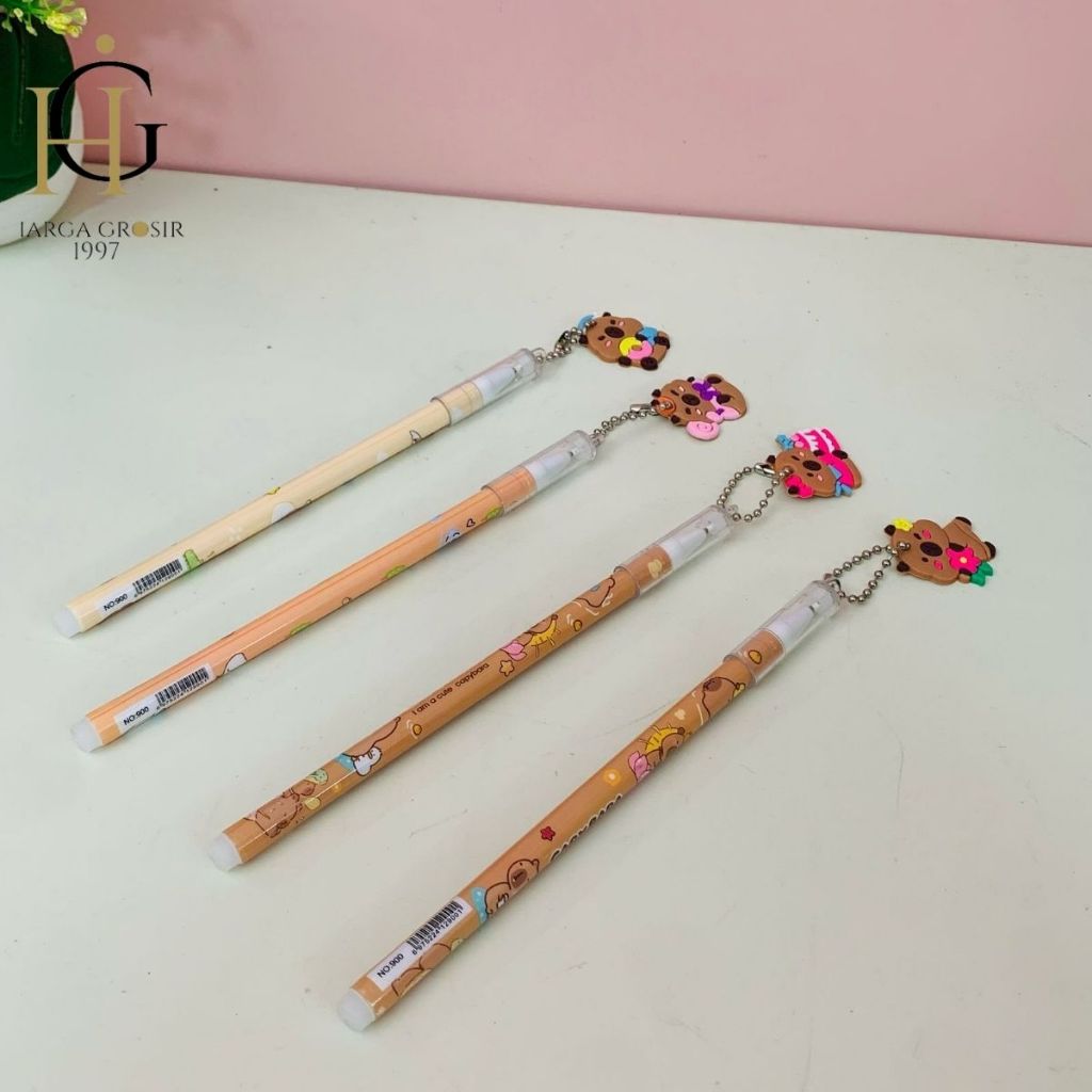 

1PCS PULPEN GANTUGAN CAPYBARA KARET GEPENG PG-1902 PEN LUCU IMUT