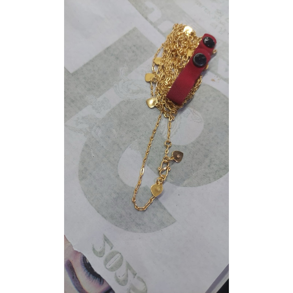 Gelang Paper Clip Cinta Emas Muda