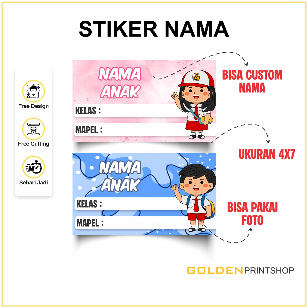 

Stiker Label Buku Mata Pelajaran Sticker Buku Custom Nama Sekolah Isi 40 Pcs Free Desain