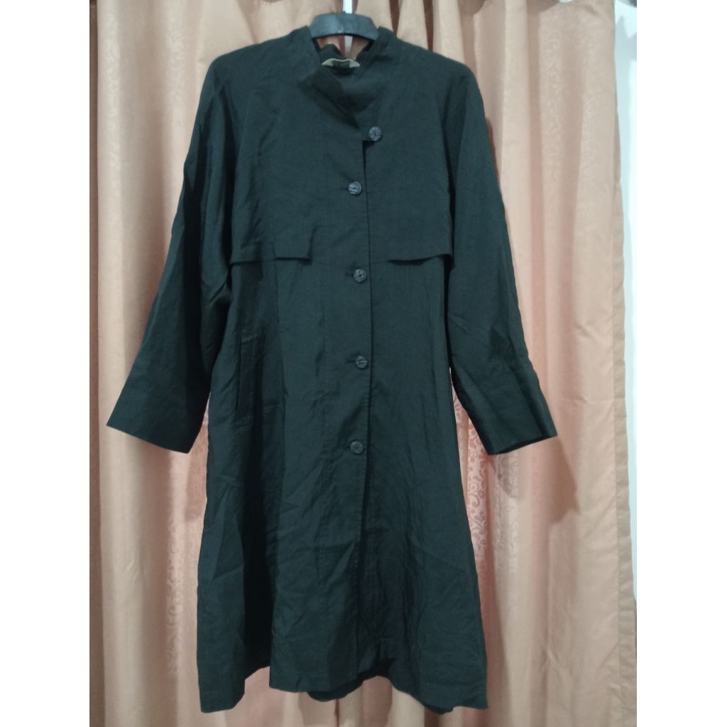 dress lengan panjang hitam polos