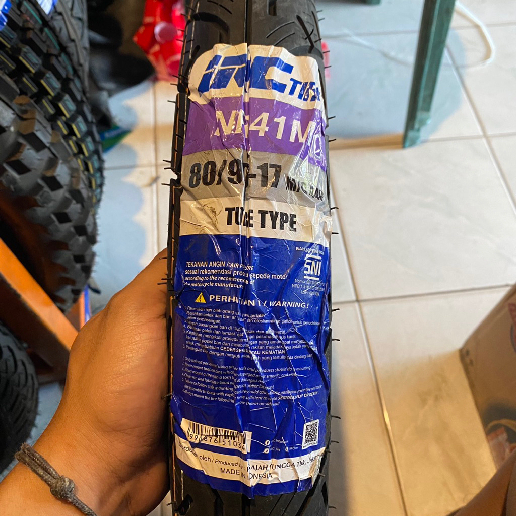 ban motor irc 80/90-17 NR41 non tubles ban belakang vega fizr vega zr vega r supra shogun