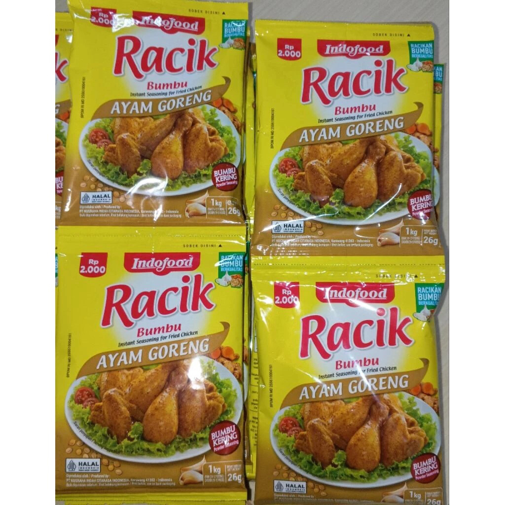

INDOFOOD BUMBU AYAM GORENG INSTANT / SAJIKU Ajinomoto | Bumbu Instan Nasi Goreng | Rasa Ayam 20Gr