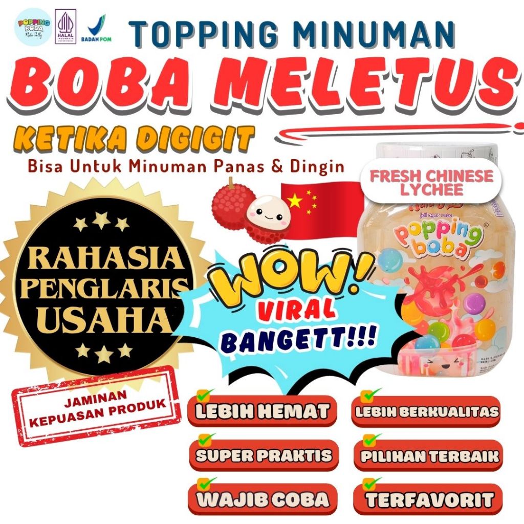 

PoppingBobaMeletusDimulutPerpaduan ULTRA MILK Susu UHT Original - Popping Boba 500 Gram | Cocok Untuk Semua Jenis Minuman