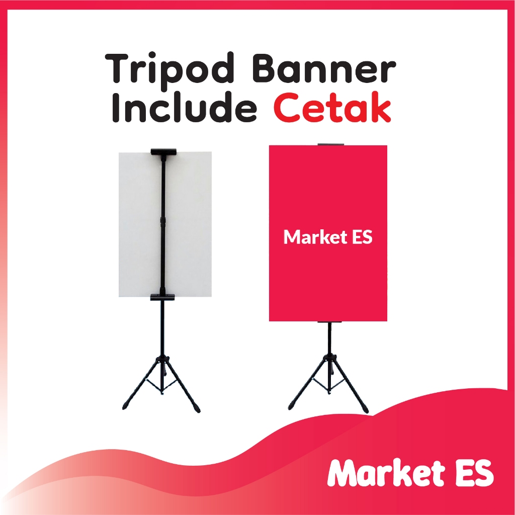 Tripod Banner Plus Cetak Banner / Tripod Banner / Standing Banner / Standing Banner / Tripod Banner 