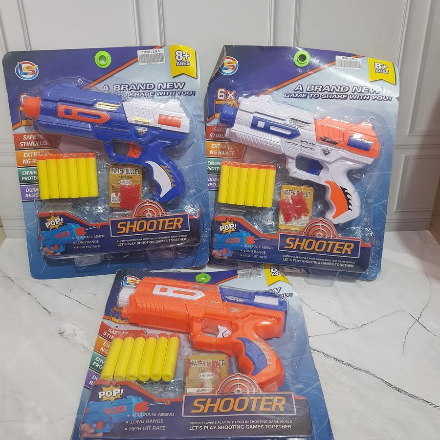 Mainan Tembakan Water Gel dan Nerf Busa Pistol Water Gel Blaster Nerf
