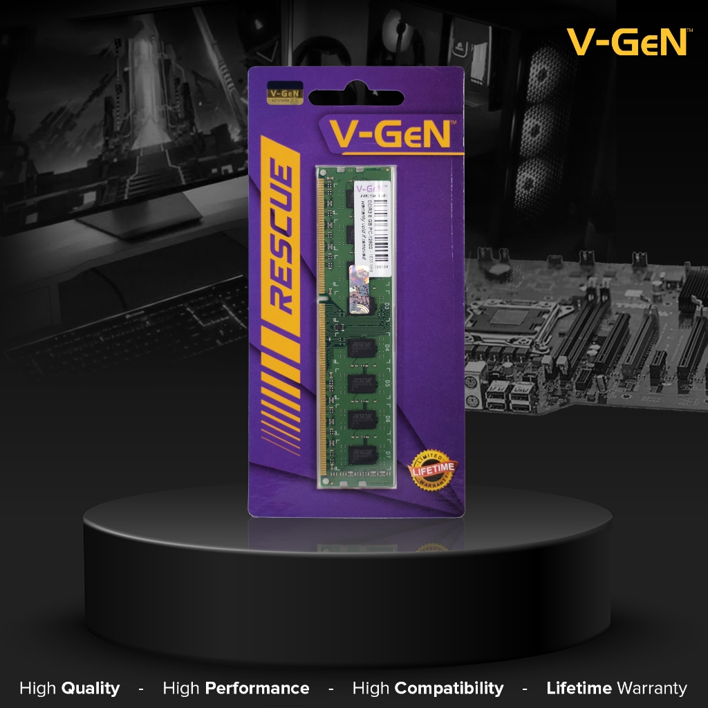 DDR3 8GB PC-12800 / 1600Mhz V-GeN Rescue RAM PC / Komputer DDR3L 8 GB 1600 MHz Longdimm RESCUE