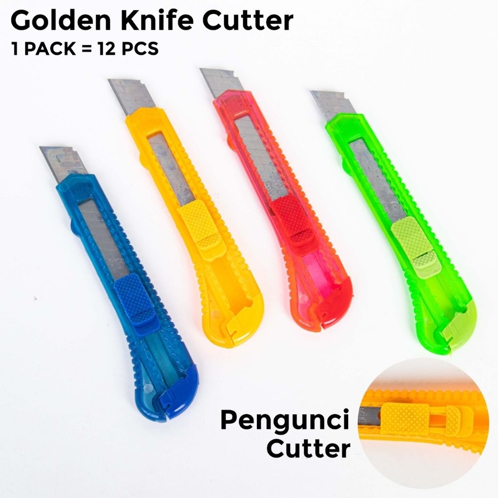 

CUTTER GOLDEN KNIFE 1renceng (12pcs )