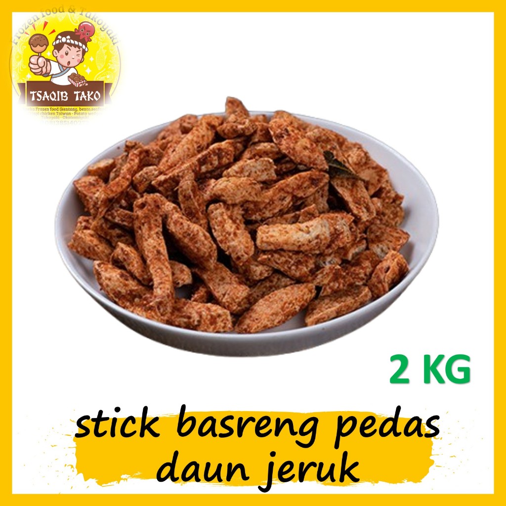 

BASRENG DAUN JERUK PEDAS BASTIK Basreng Stik Pedas Gurih Daun Jeruk renyah kriuk