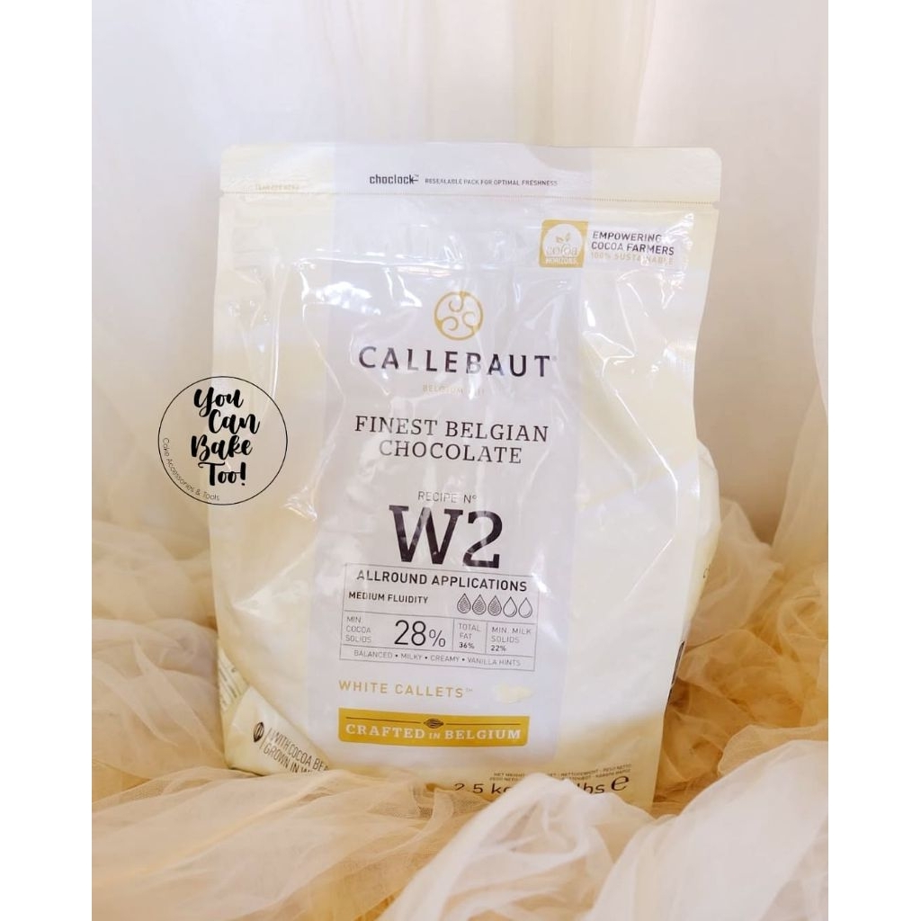 

Callebaut White Chocolate Couveture W2 28% Cocoa 2,5kg