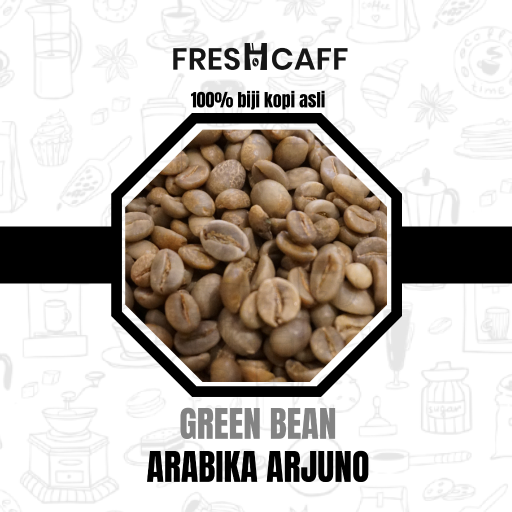 

Biji kopi GREEN BEAN ARABIKA ARJUNO FRESHCAFF 1KG 100% Kopi Murni
