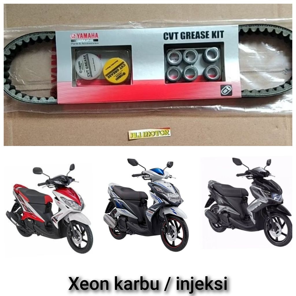 Vanbelt v-belt set + roller xeon karbu injeksi 44D 1LB-WE76J-00 ori YAMAHA