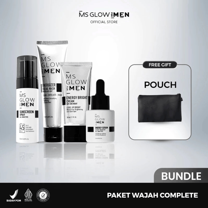 MS Glow For Men Skincare Pria Pencerah Wajah Paket Lengkap