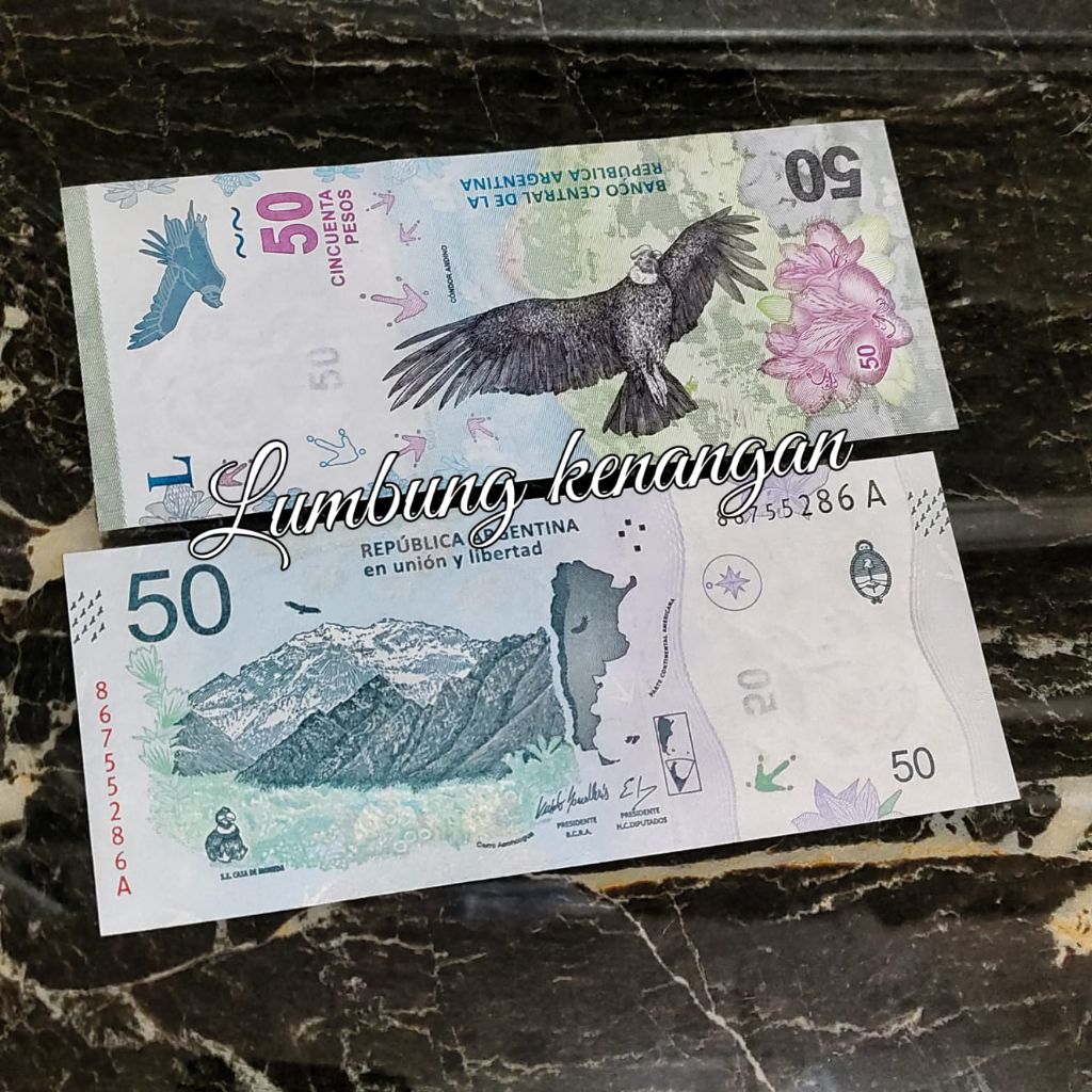 uang asing Argentina 50 Pesos