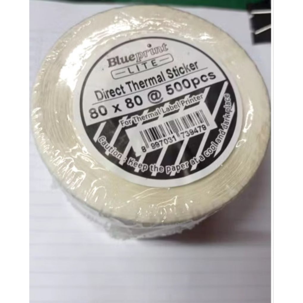 

Direct thermal stiker label Blueprint 80x80mm 500 pcs - 1roll