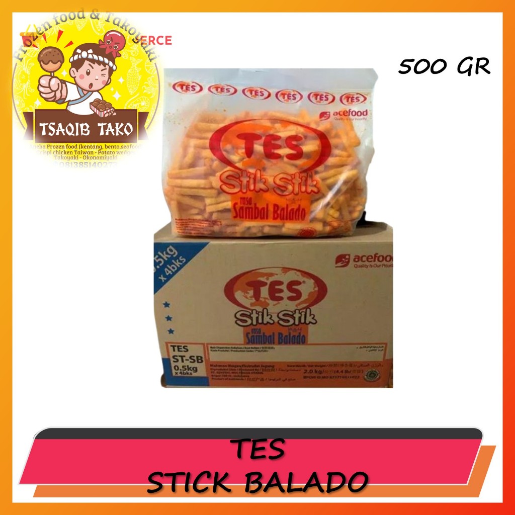 

SNACK STIK TES Keripik Singkong TES BALADO / TES TWIST CORN 500 GR