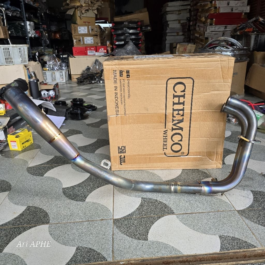 header pipa leher knalpot NASSERT BEET titanium 60mm original NINJA 250 FI OLD