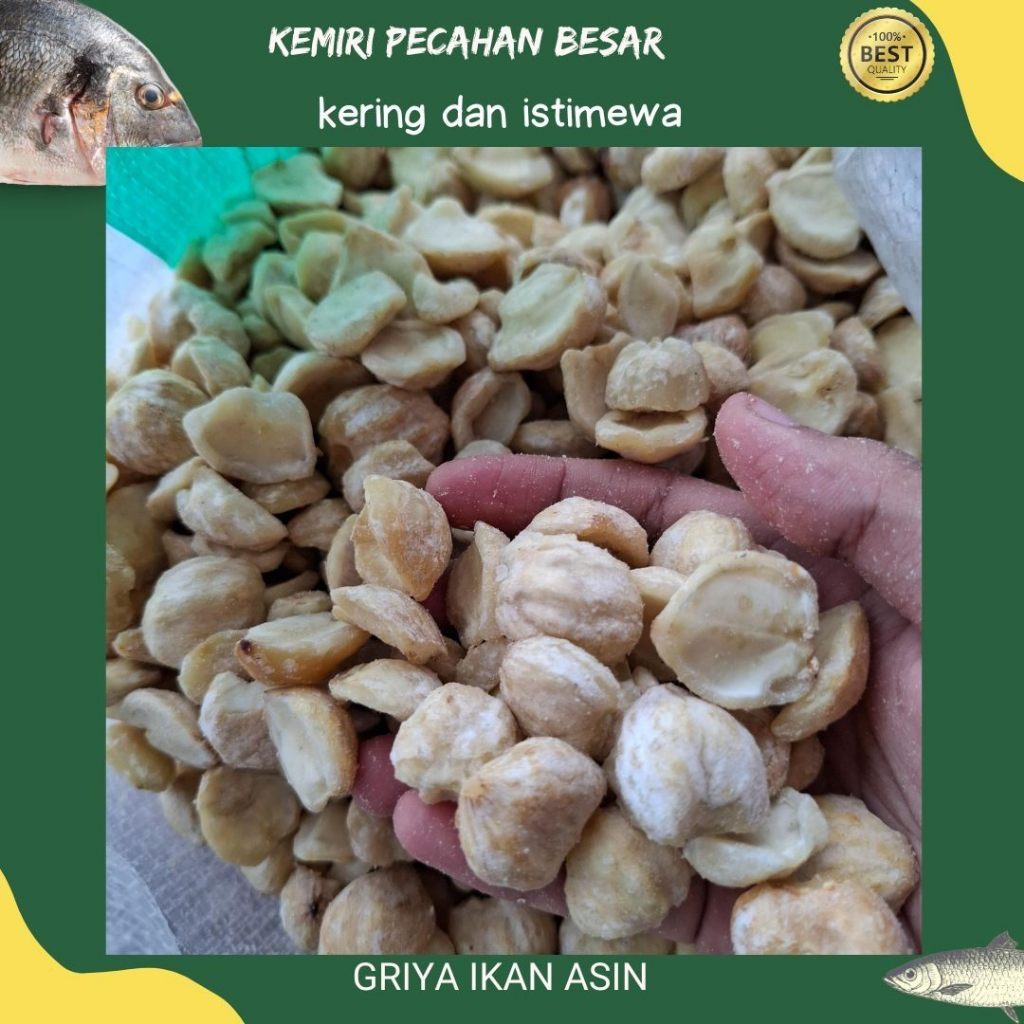 

Kemiri pecah 250g, 500g,1 kg murah/kemiri keping termurah berkualitas/ kemiri medan pecah