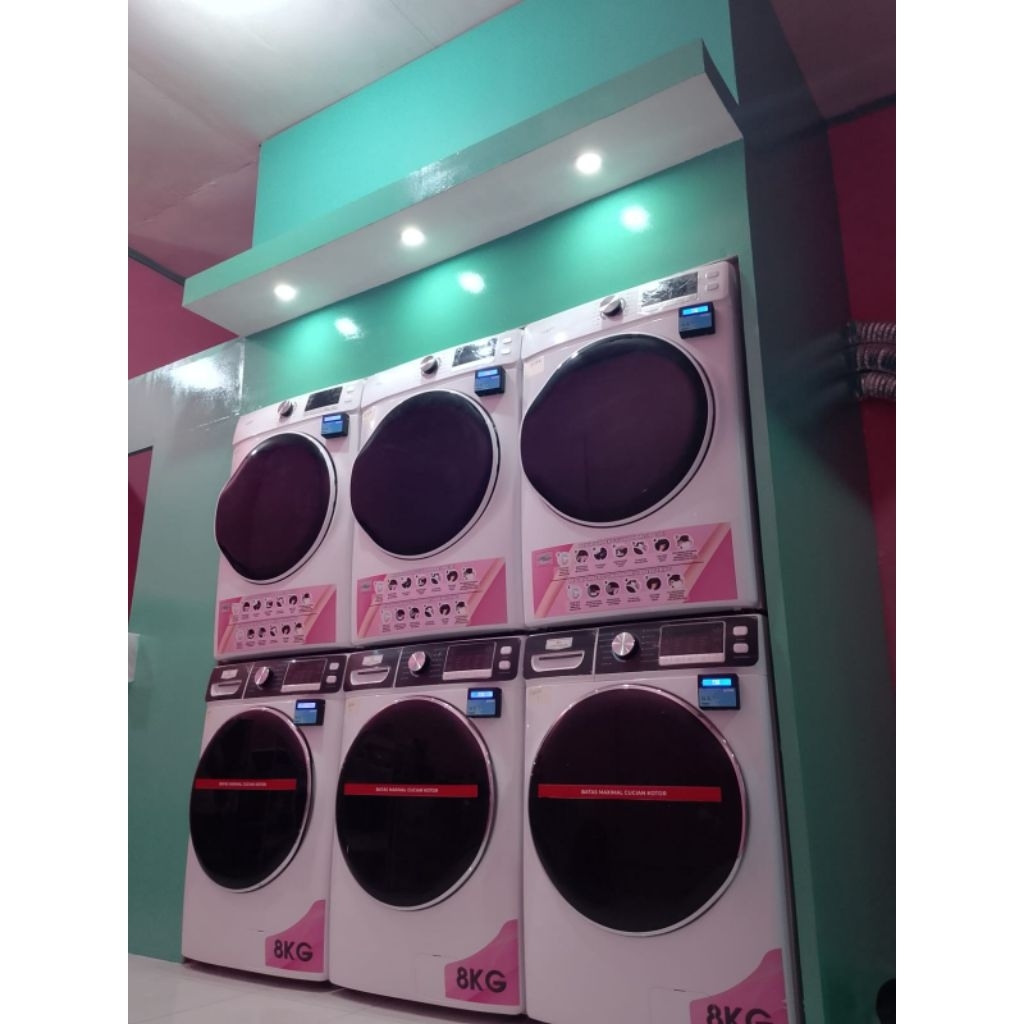 Paket Usaha Laundry 3 Stack Self Service Card System atau pakai Kartu