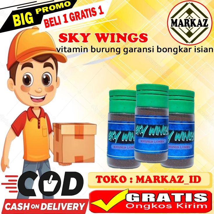 ( PROMO BELI 1 GRATIS 1) SKYWINGS BOOSTER SERBUK GACOR BONGKAR ISIAN