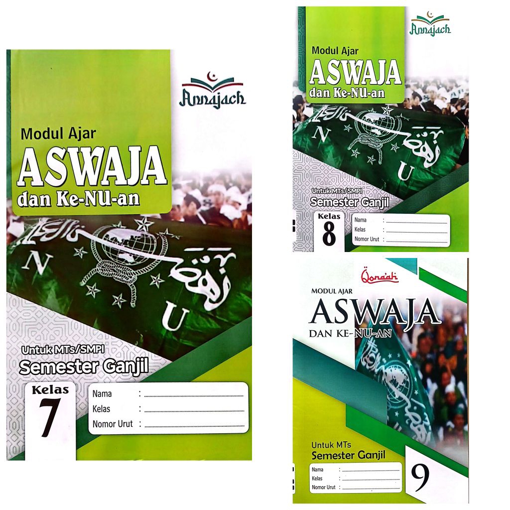 BUKU LKS SMP MTS ASWAJA DAN KE-NU-AN KELAS 7 8 9 SEMESTER 1 GANJIL KURIKULUM BERLAKU TA.2025/2026 | 