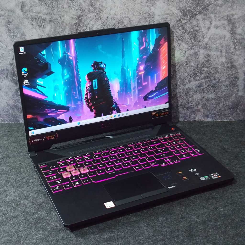 TUF Ryzen 9 RTX 3060 16GB / Laptop Asus Seri FA506QM / Ryzen 9 5900HX / 144hz / Layar Whitespot / Ga