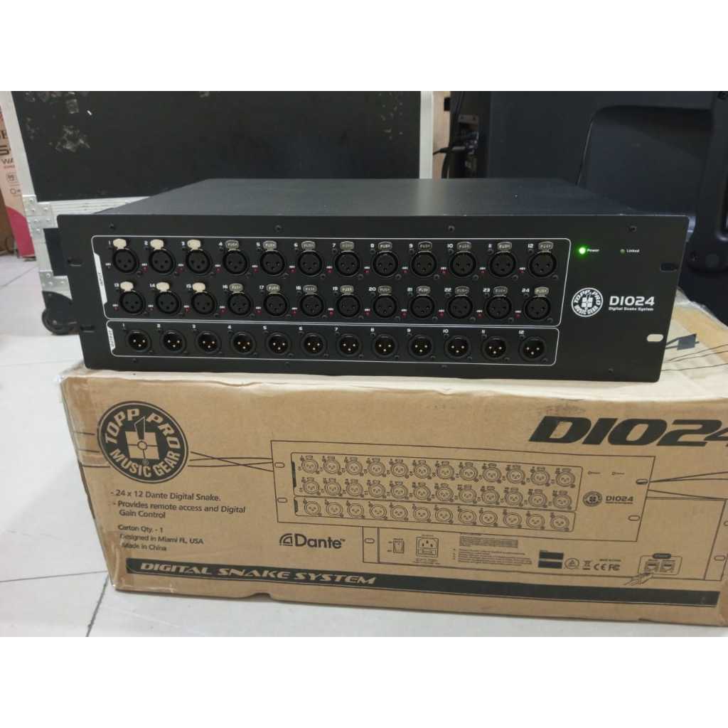 Topp Pro DIO24 24-in 12-out Digital Stage box for Topp Pro DM Series Topppro DIO-24 Snake box 100% Original (GARANSI 1 TAHUN) Bok snake 24 channel STX BS24 / Box Cable SNAKE 16 Chanel / Kotak Bok Snake 16 Lobang Bahan Tebal